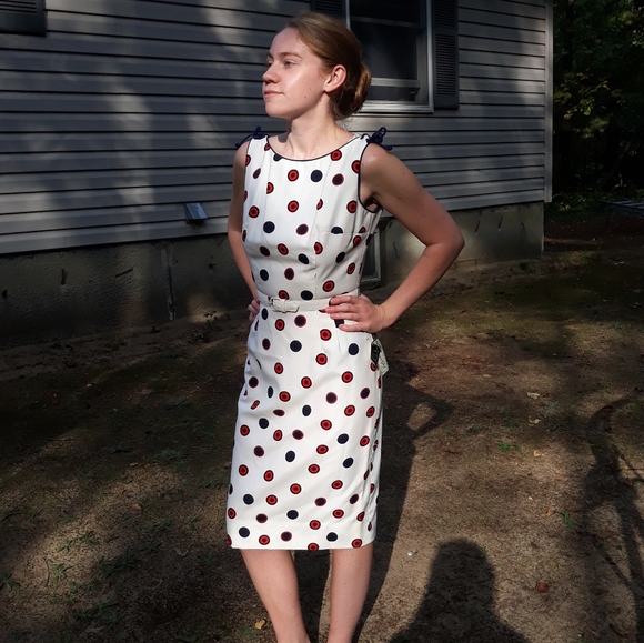 60s Polka-Dot Cocktail Dress - Picture 2 of 11